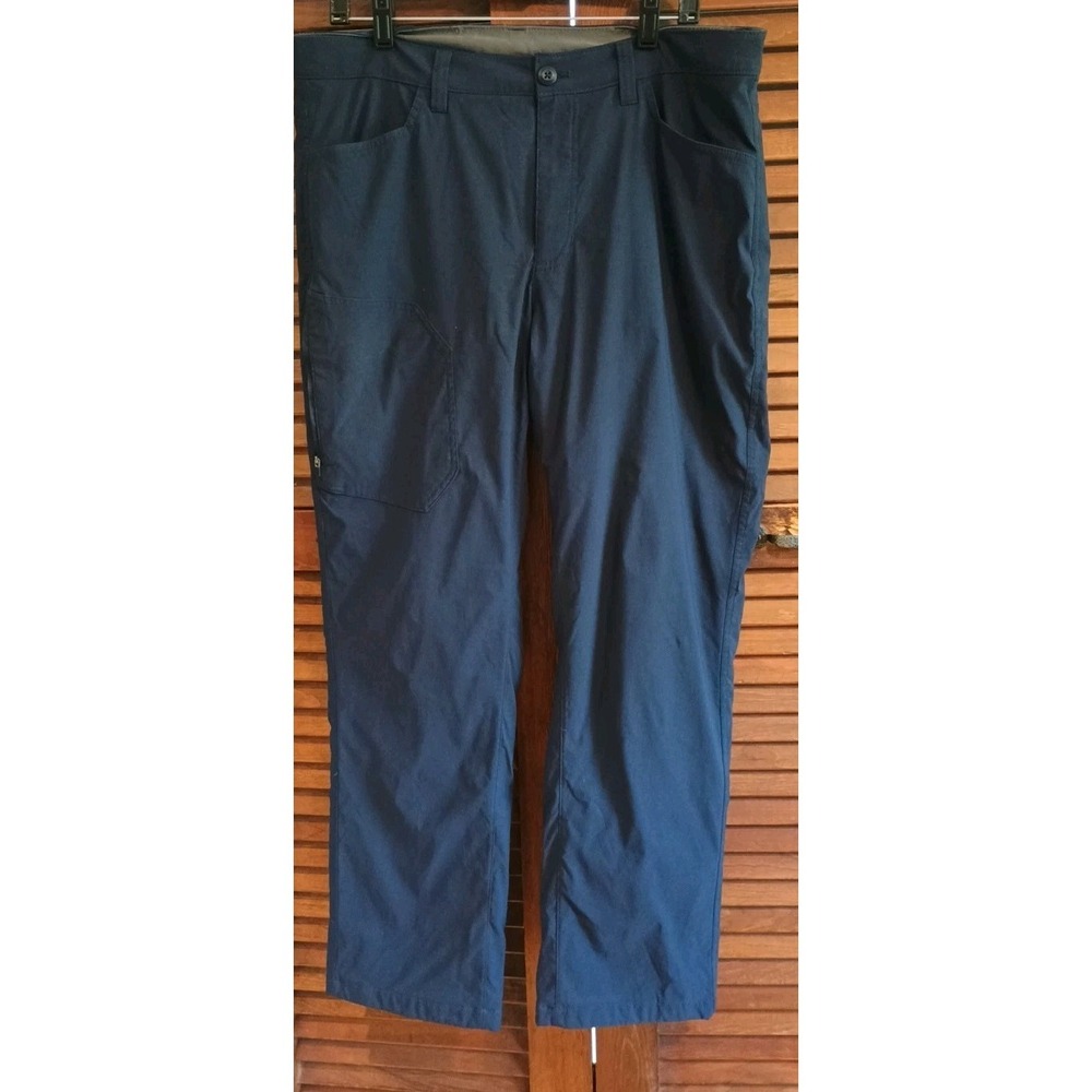 Eddie Bauer Mens Pants Navy Blue 36x31 Fleece Lined Tech Pants Outdoor Hiking
